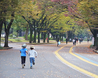 画像:登園の様子